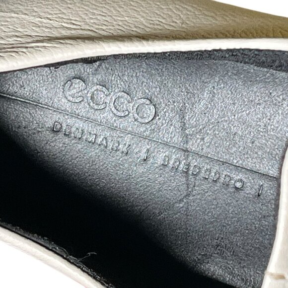 Ecco Nouvelle Lace Up Womens Sneakers Shoes Limestone Leather Size 41 US 10-10.5 - Picture 10 of 11